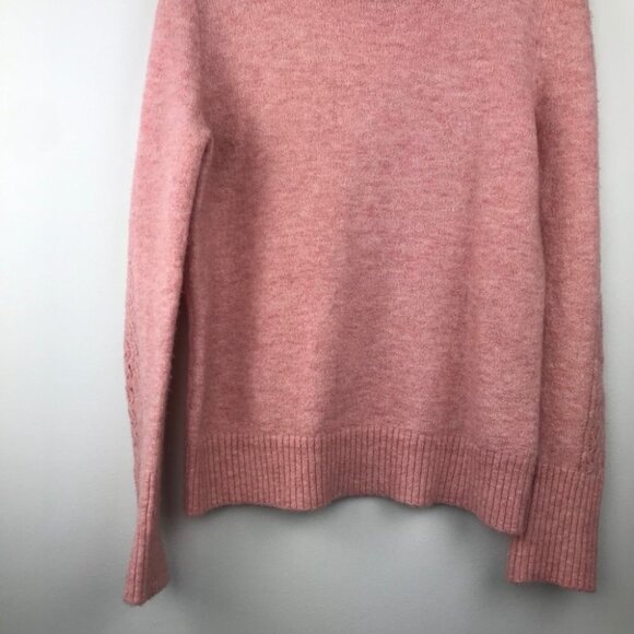 Cynthia Rowley  Coral Mock Neck long sleeve Wool Sweater Women size S - Picture 6 of 13